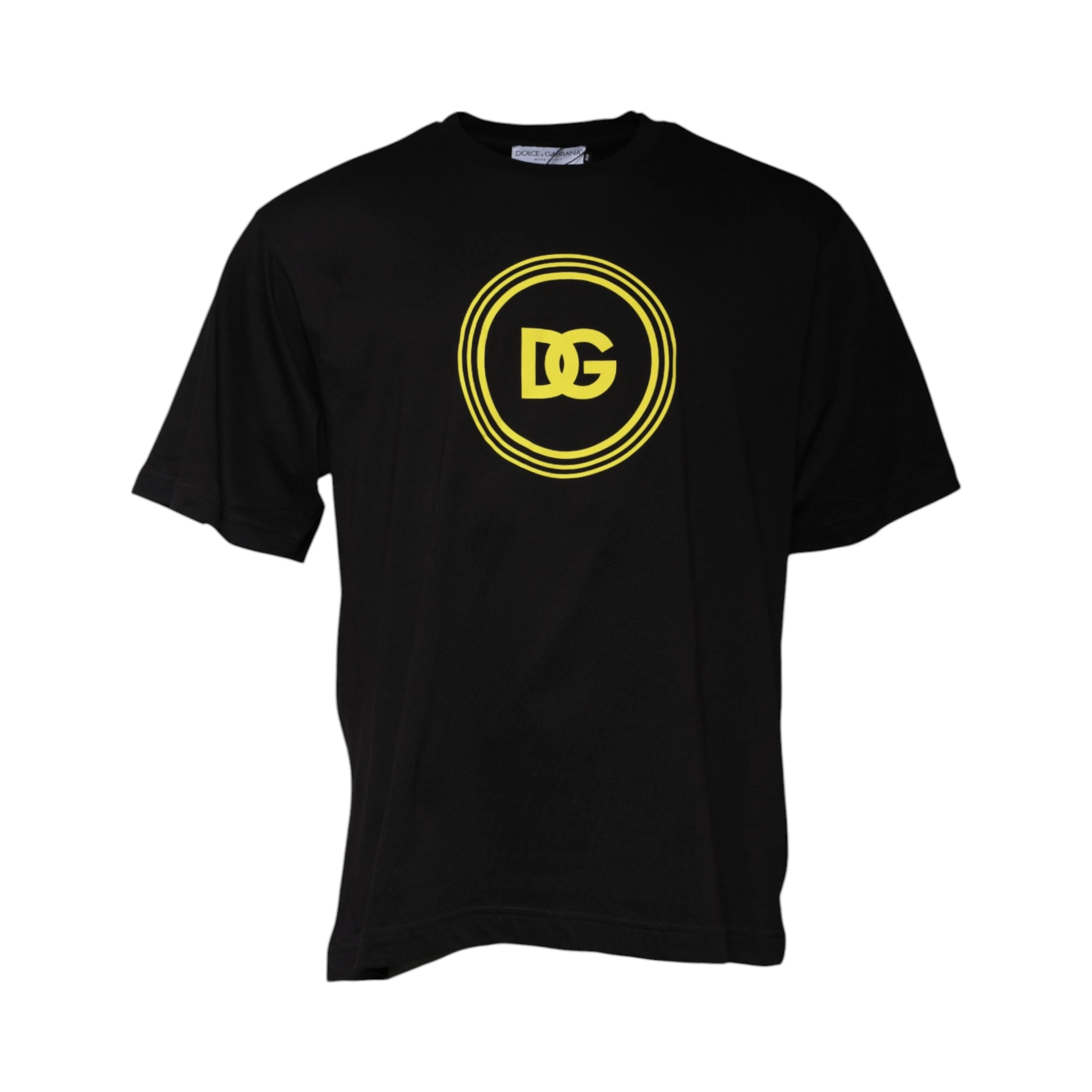 Black Logo Print Cotton Crew Neck T-shirt