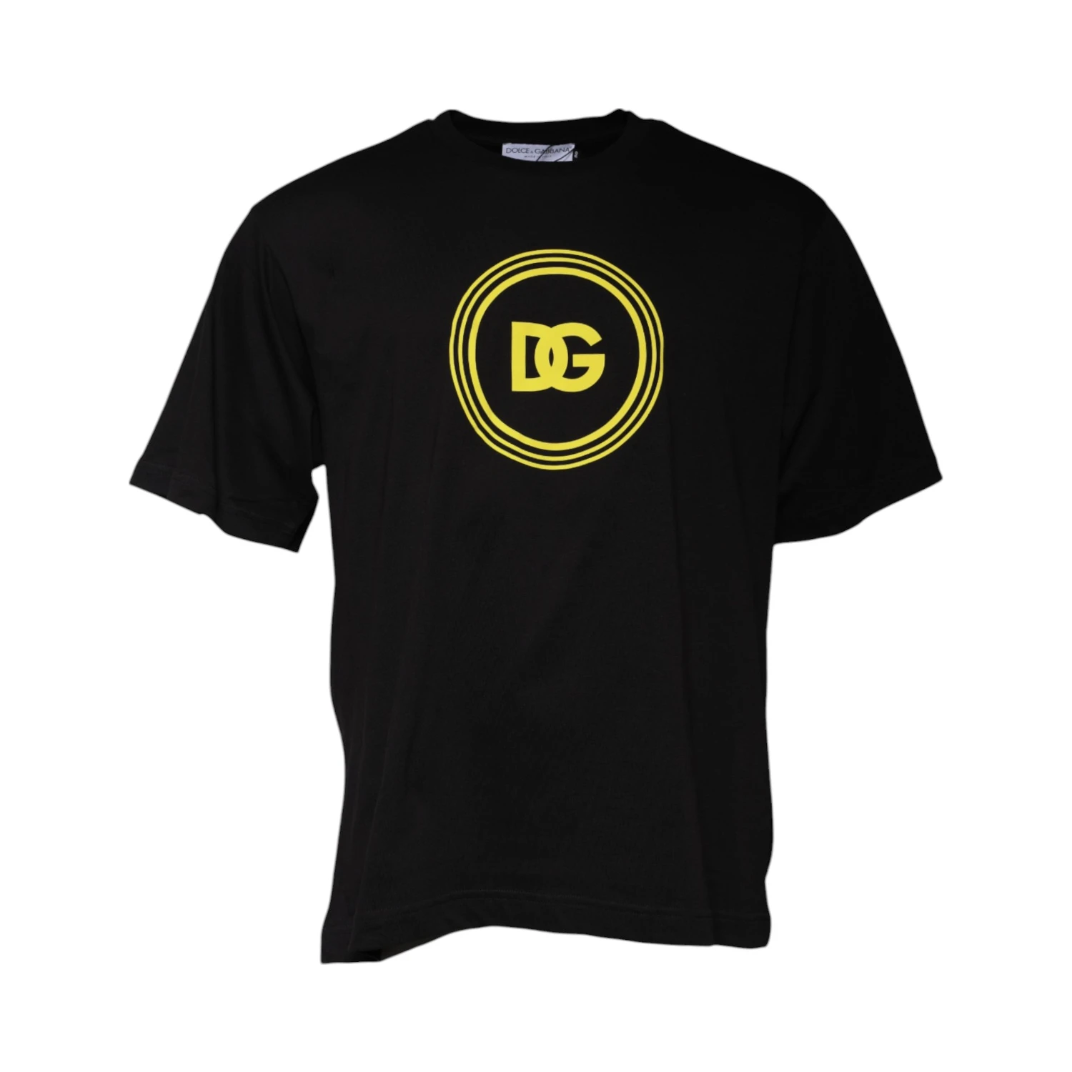 Black Logo Print Cotton Crew Neck T-shirt