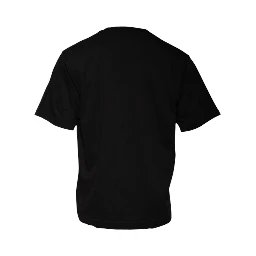 Black Logo Print Cotton Crew Neck T-shirt