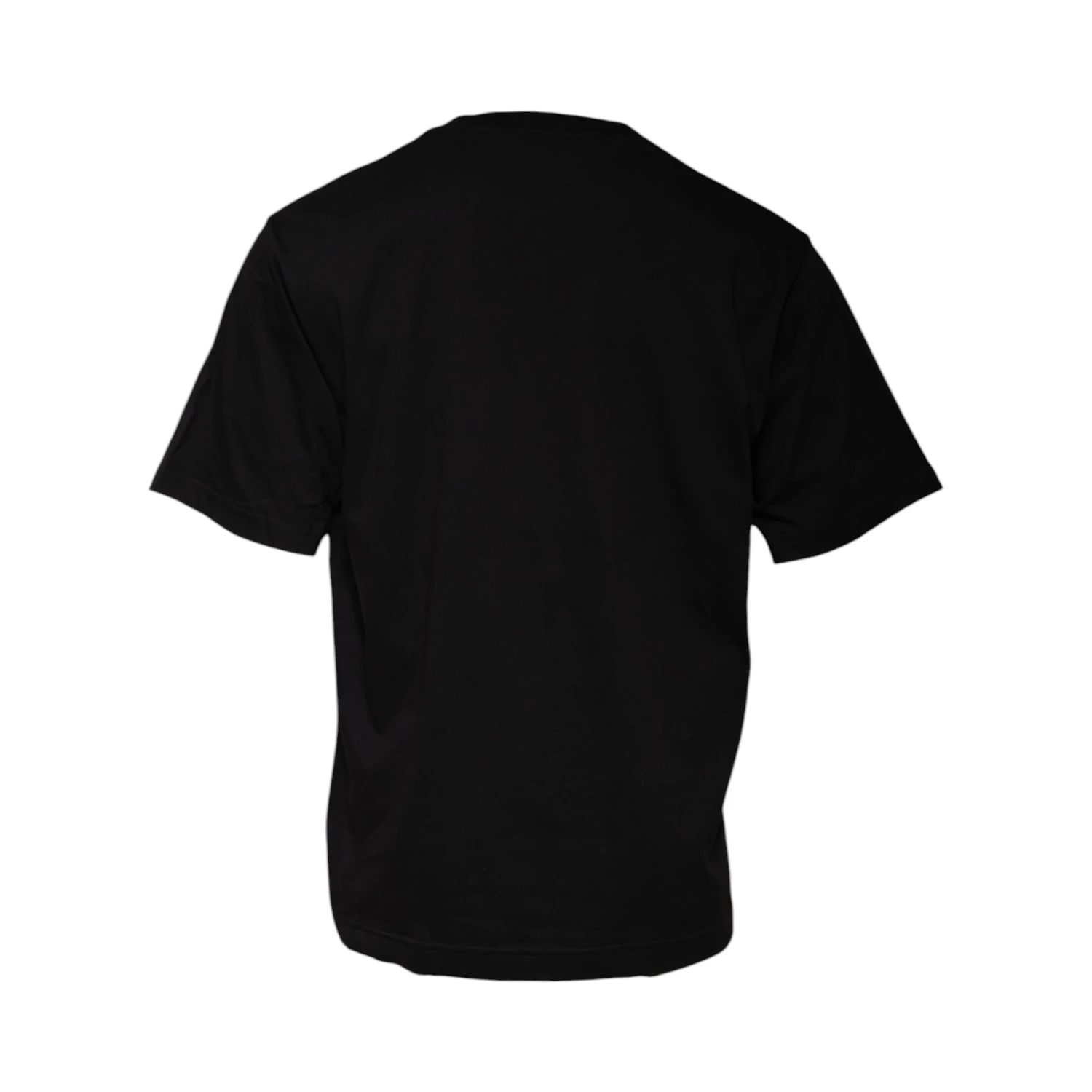 Black Logo Print Cotton Crew Neck T-shirt