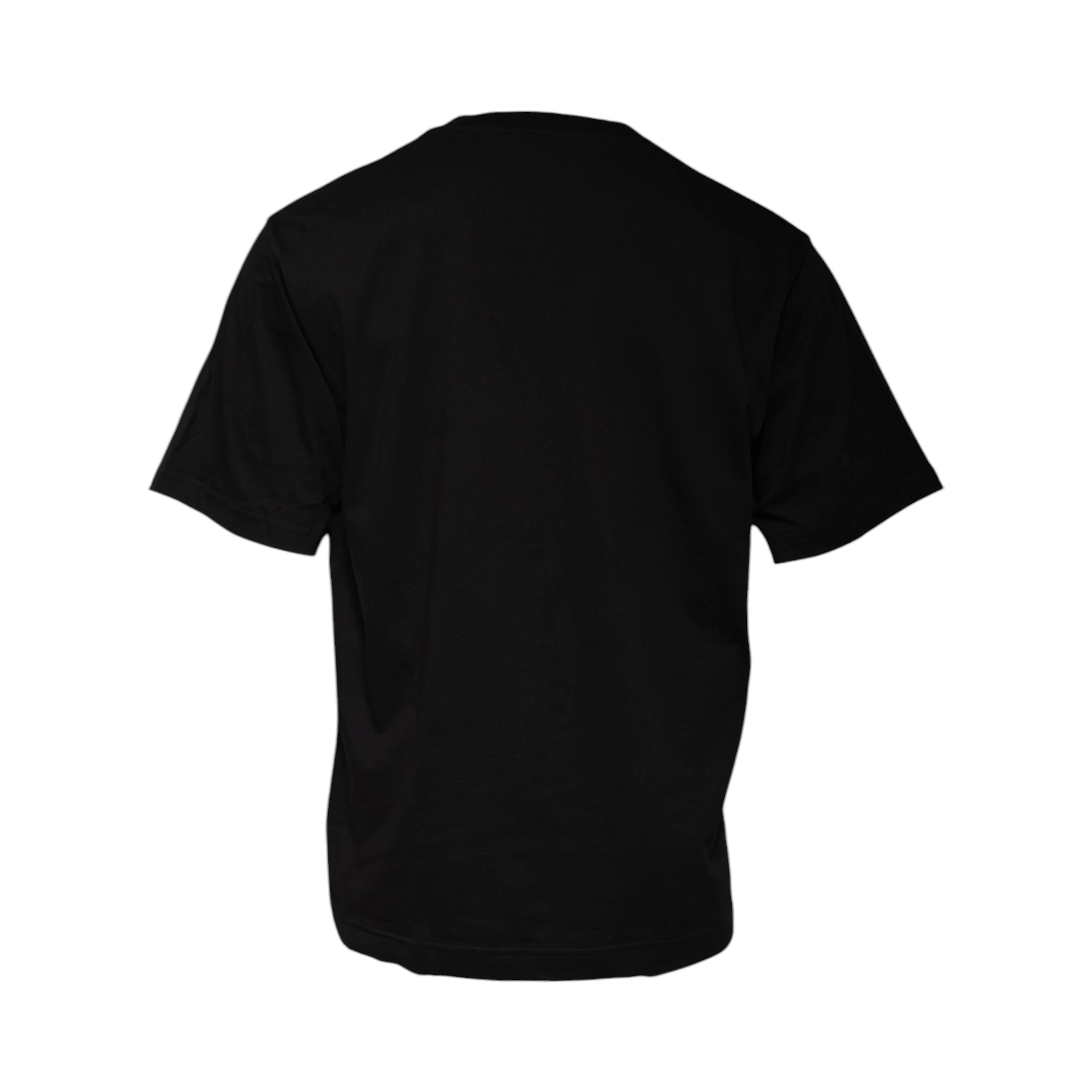 Black Logo Print Cotton Crew Neck T-shirt