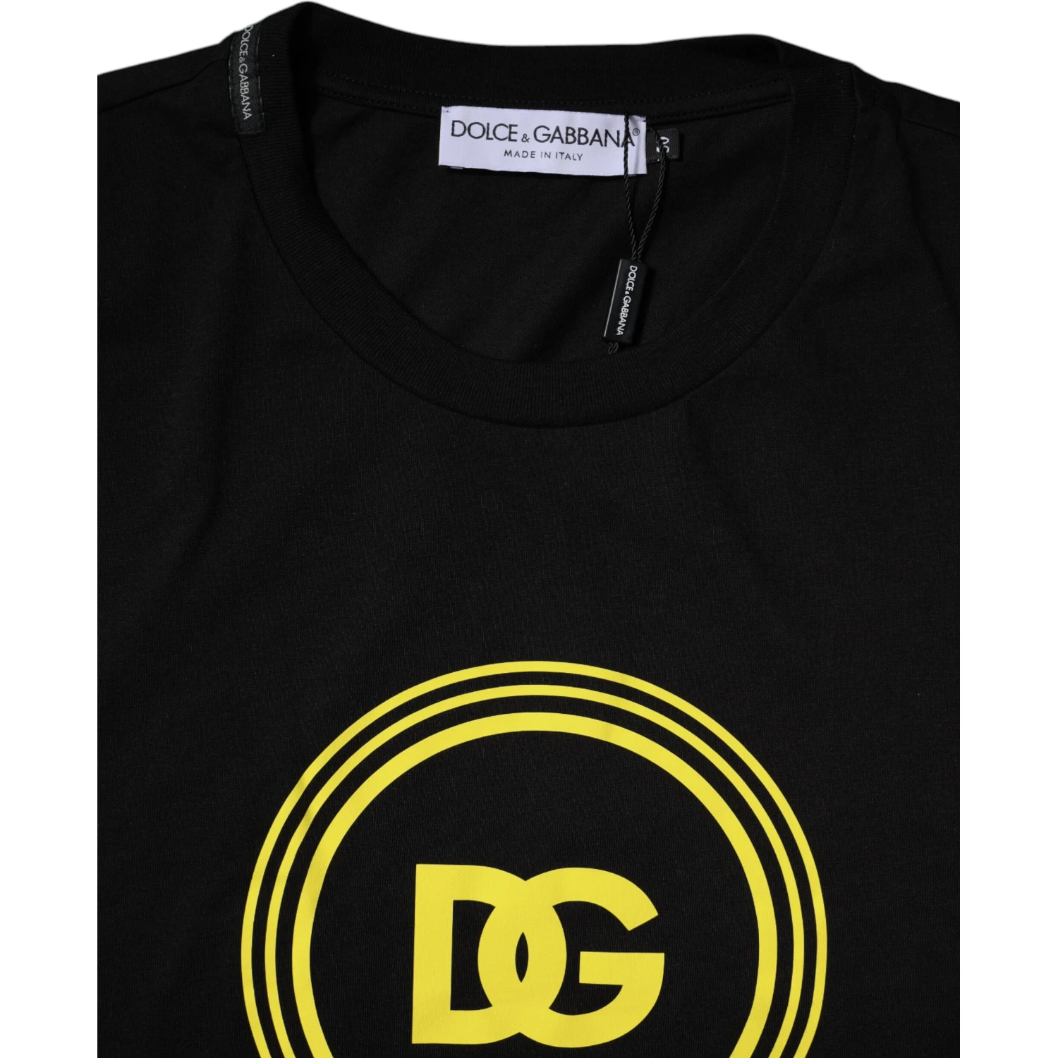 Black Logo Print Cotton Crew Neck T-shirt