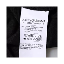 Black Logo Print Cotton Crew Neck T-shirt