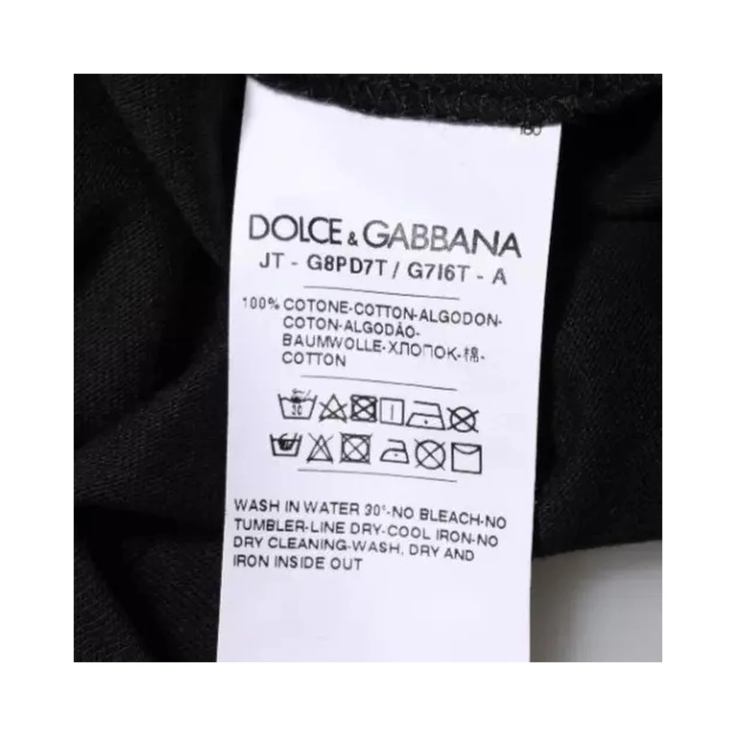 Black Logo Print Cotton Crew Neck T-shirt