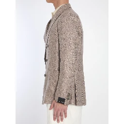 Double-breasted silk jacket