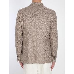 Double-breasted silk jacket