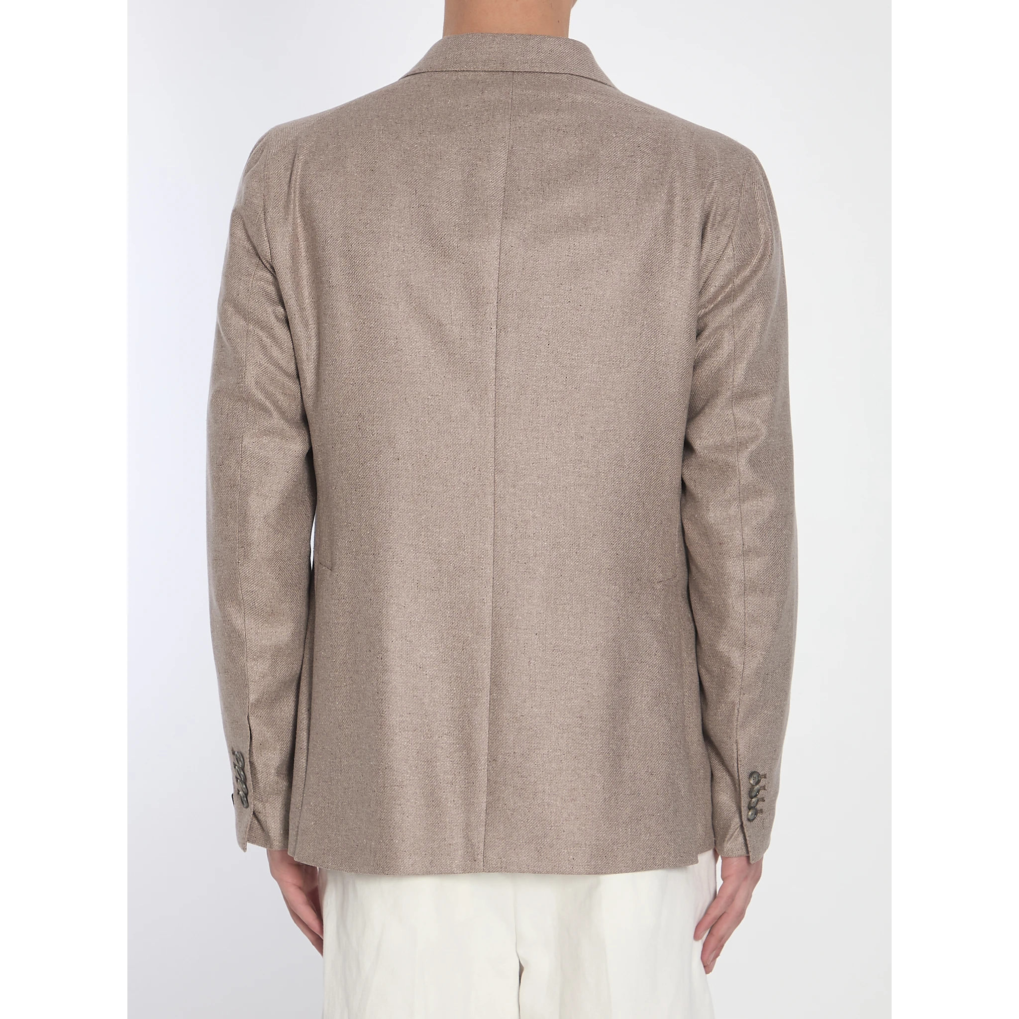 Double-breasted silk jacket