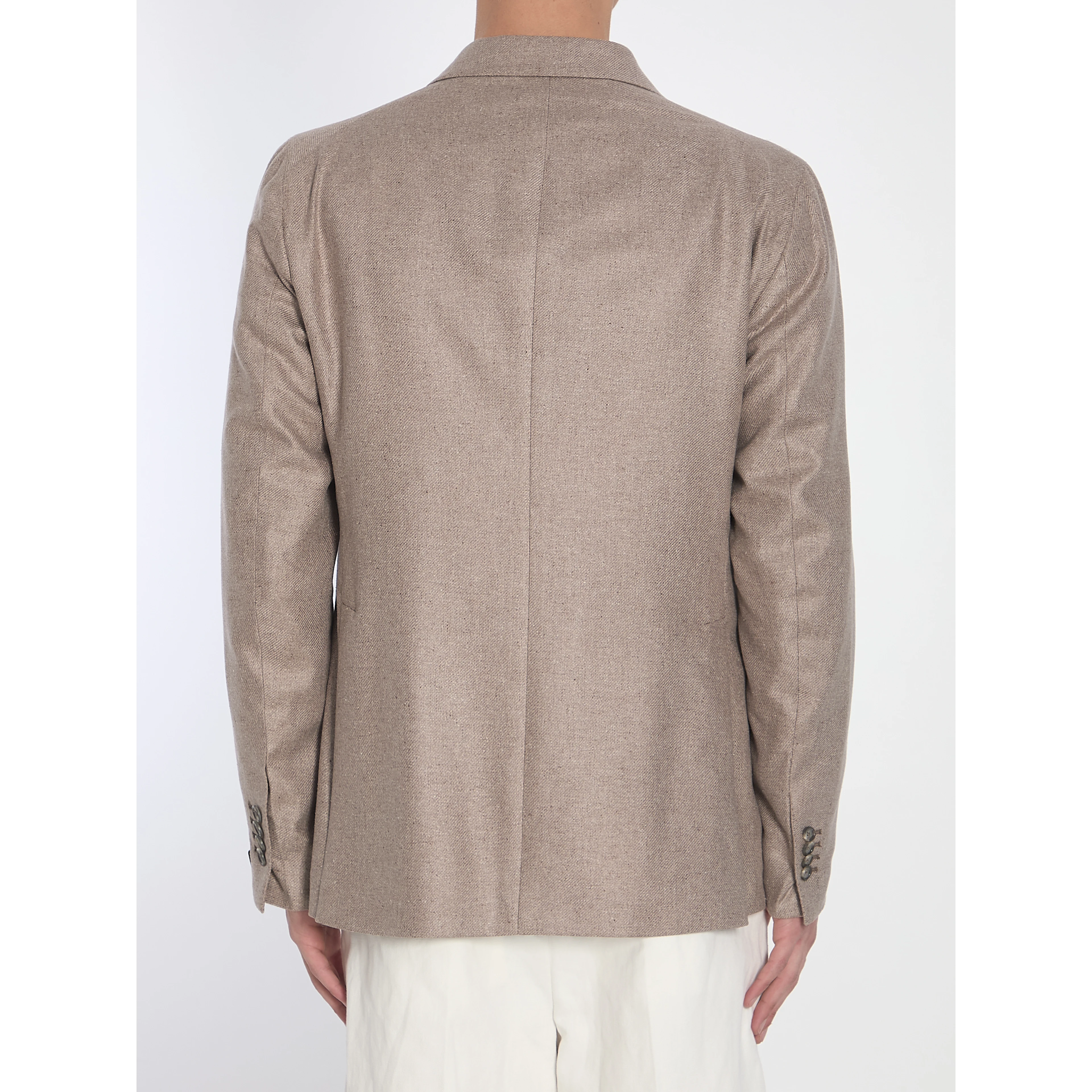 Double-breasted silk jacket