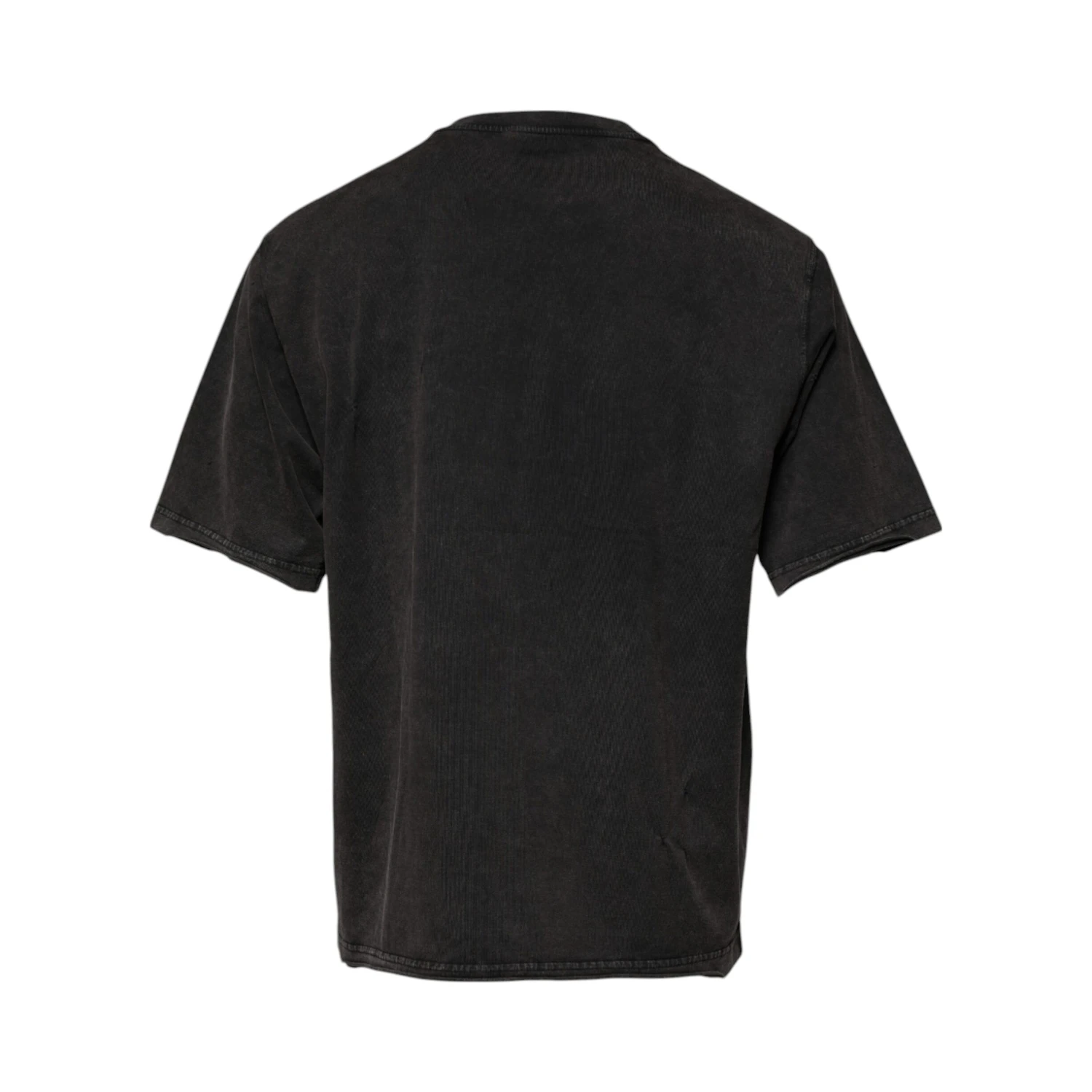 Gray Leopard Print Cotton Crew Neck T-shirt