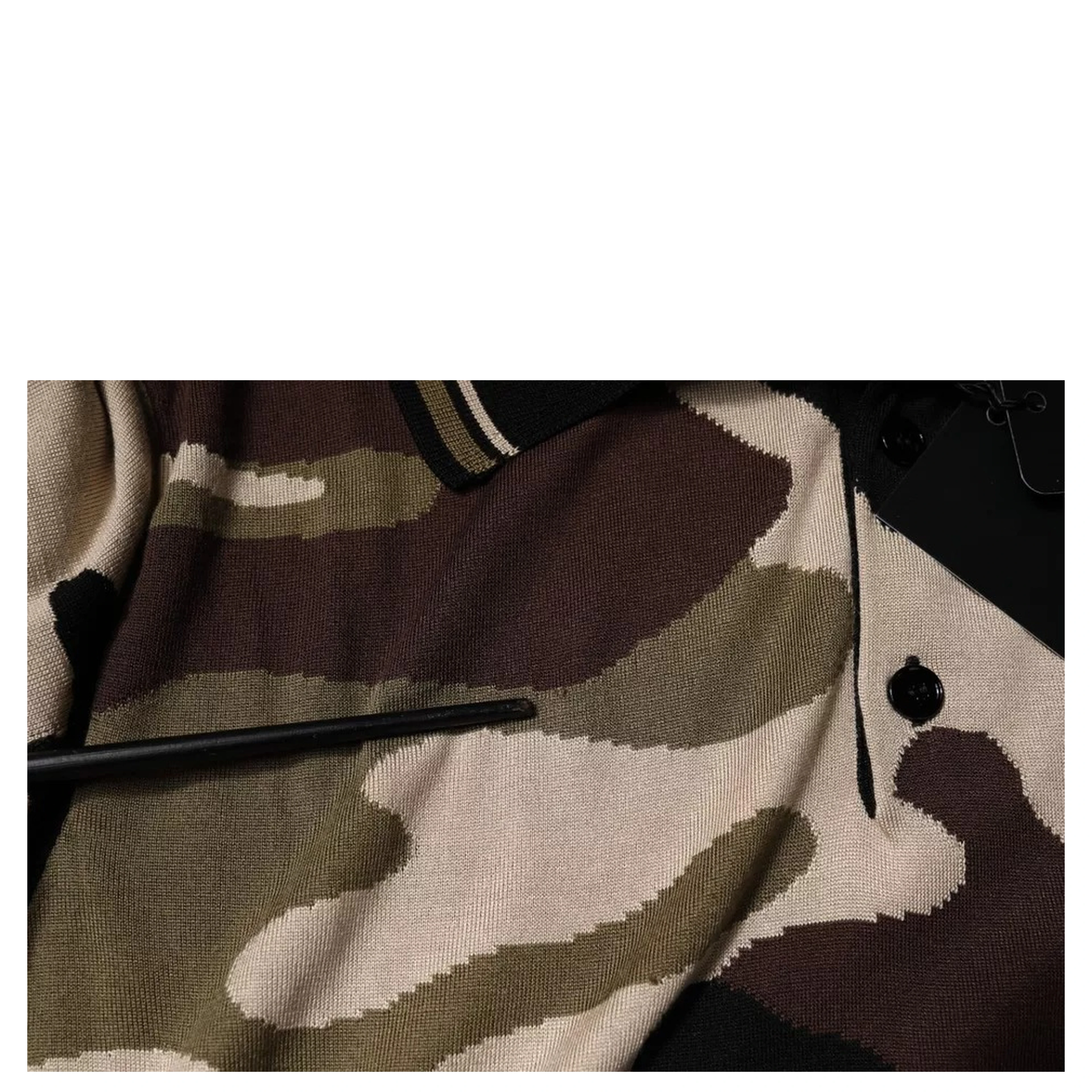 Multicolor Camouflage Collared Polo T-shirt