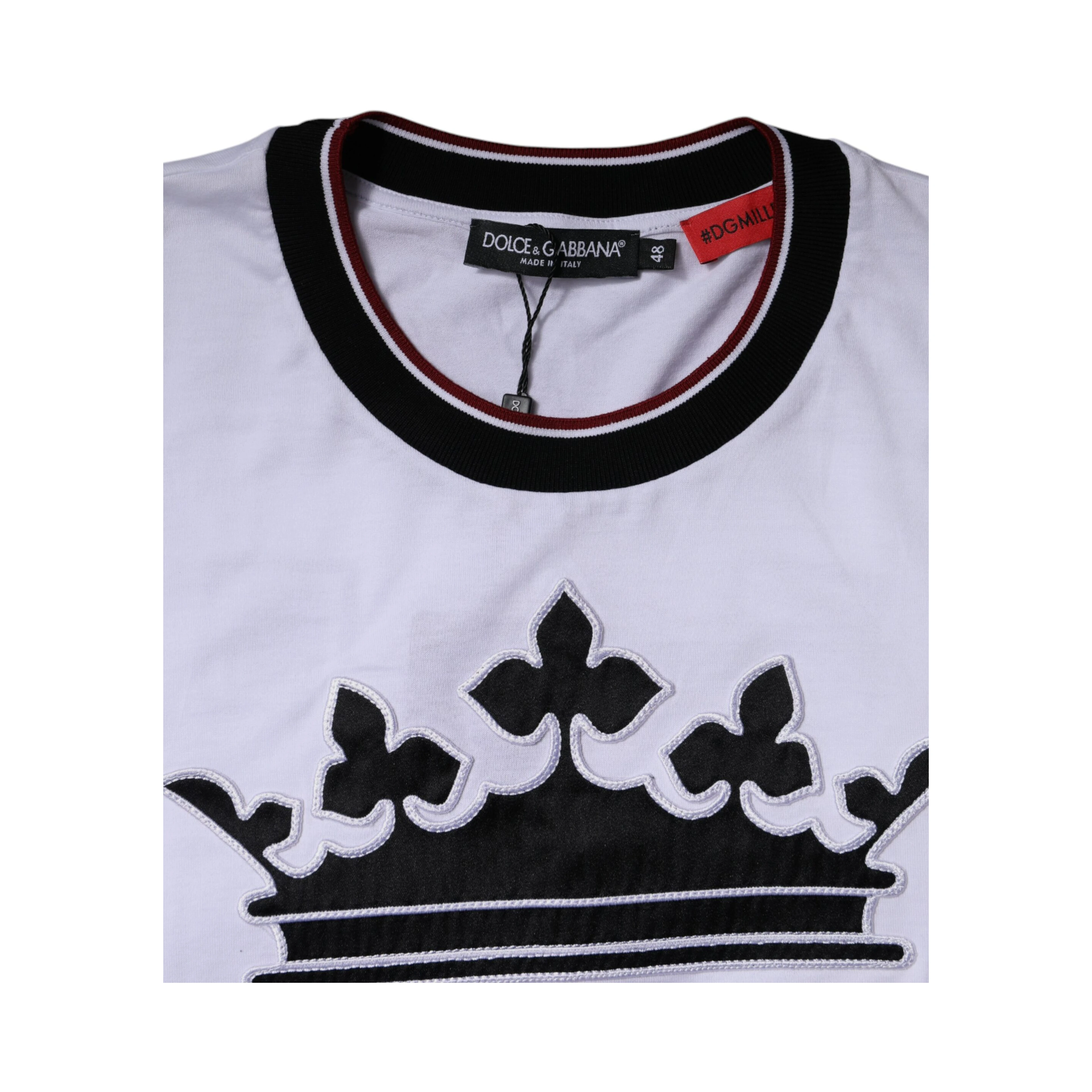 White Jersey Crew Neck Short Sleeves T-shirt