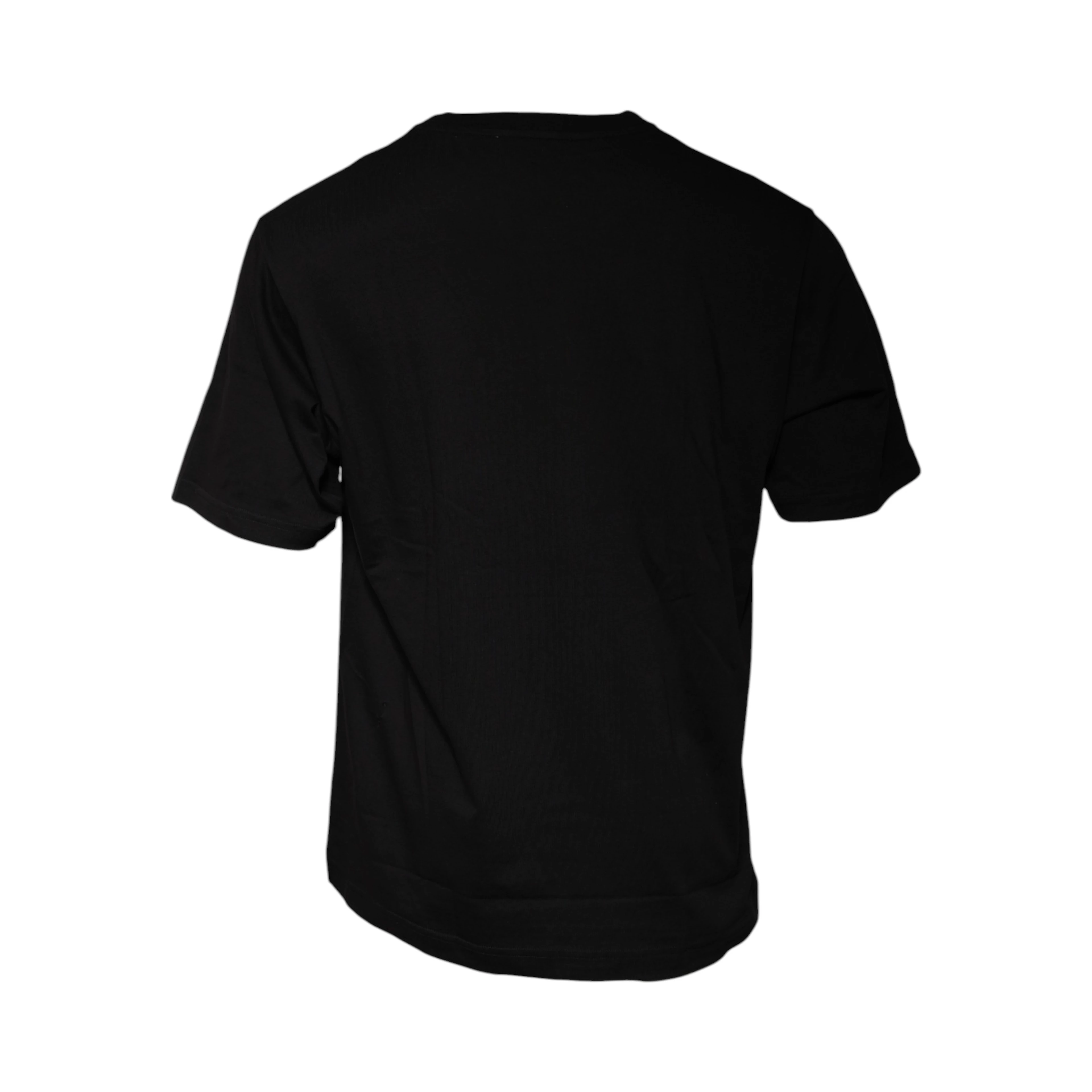 Black Logo Print Cotton Short Sleeves T-shirt