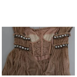 Brown Silk Sleeveless Shift Maxi Dress