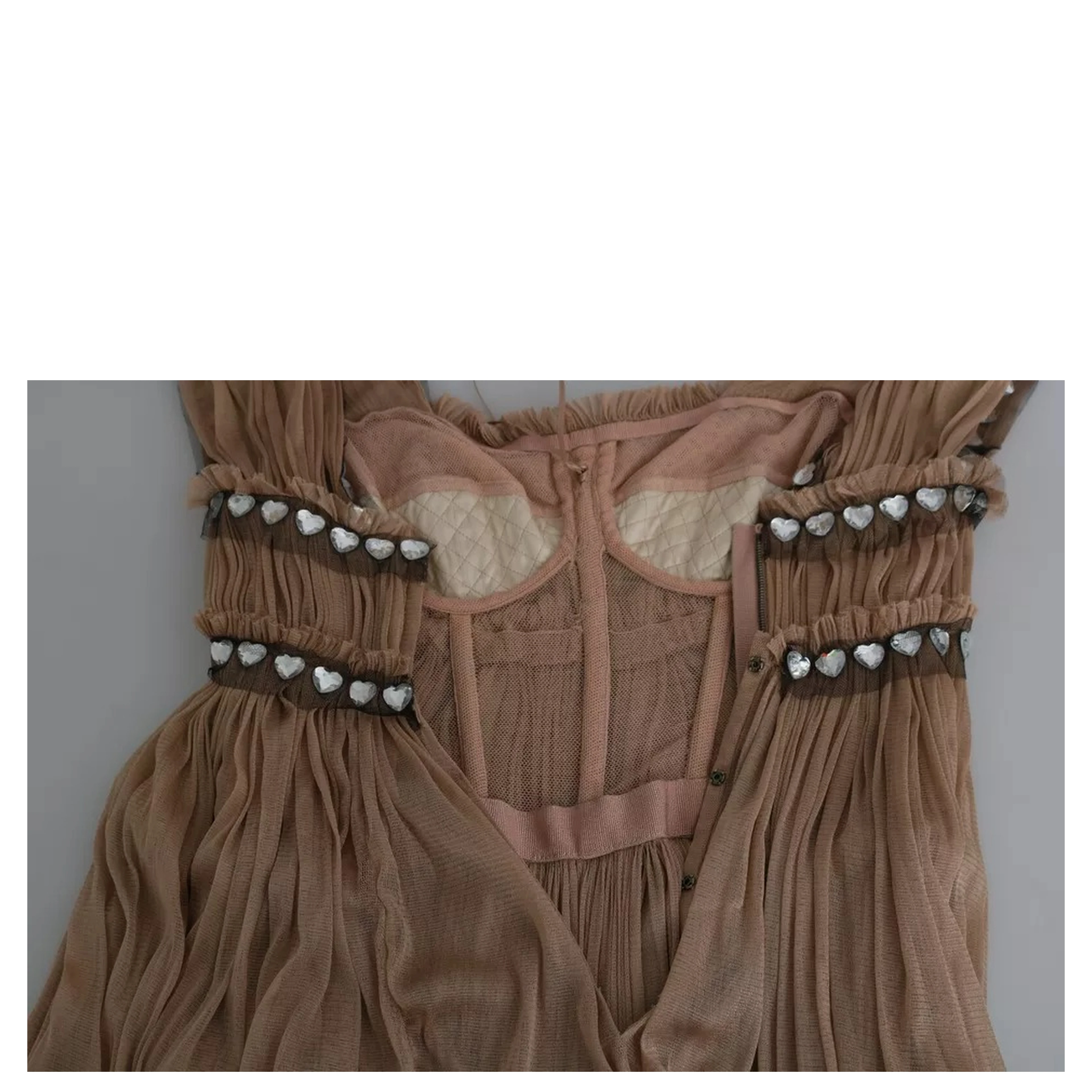 Brown Silk Sleeveless Shift Maxi Dress