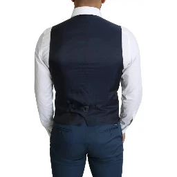 Navy Blue Men Formal Dress Waistcoat Vest