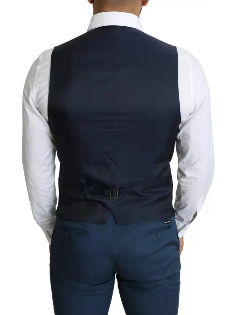 Navy Blue Men Formal Dress Waistcoat Vest