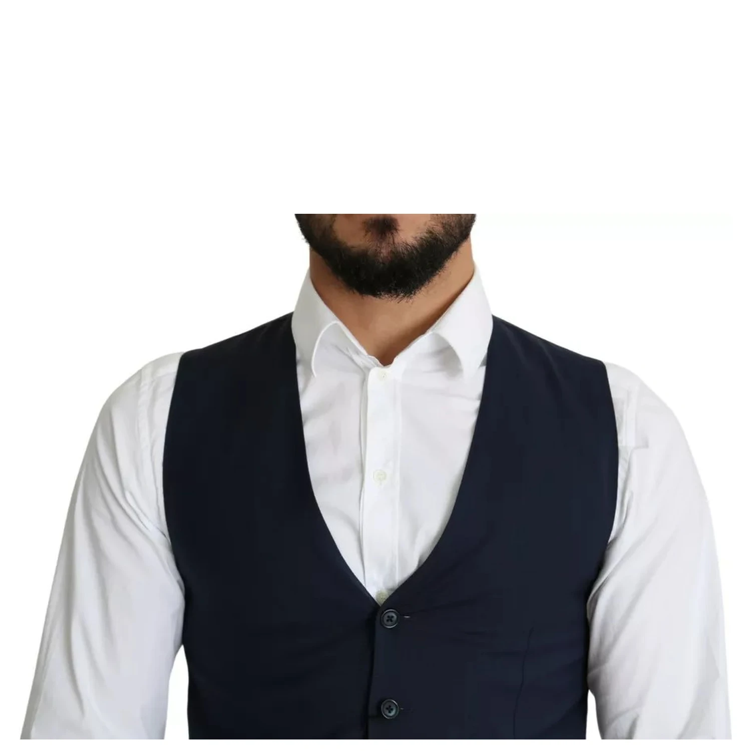 Navy Blue Men Formal Dress Waistcoat Vest