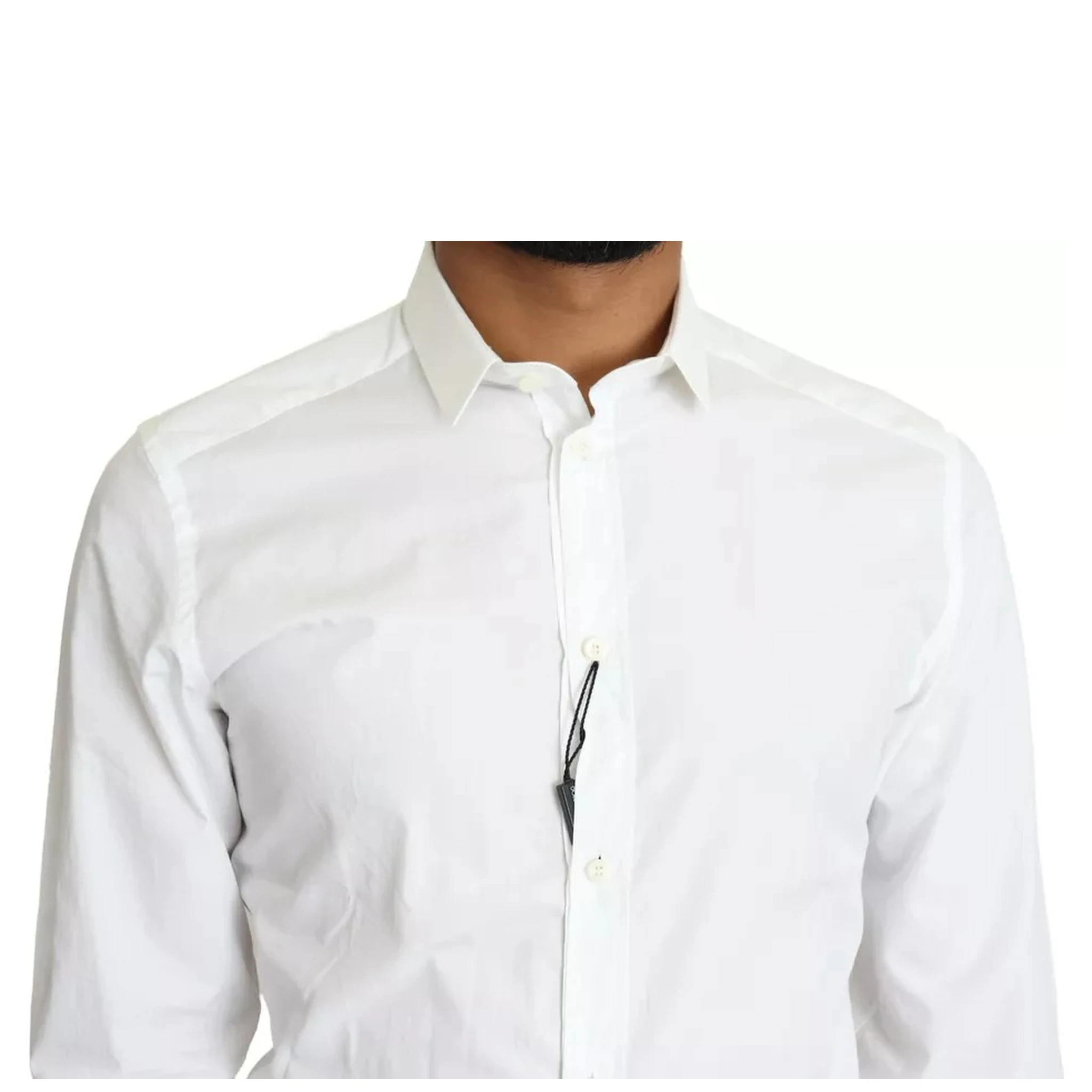 White Cotton Formal Dress Top GOLD Shirt