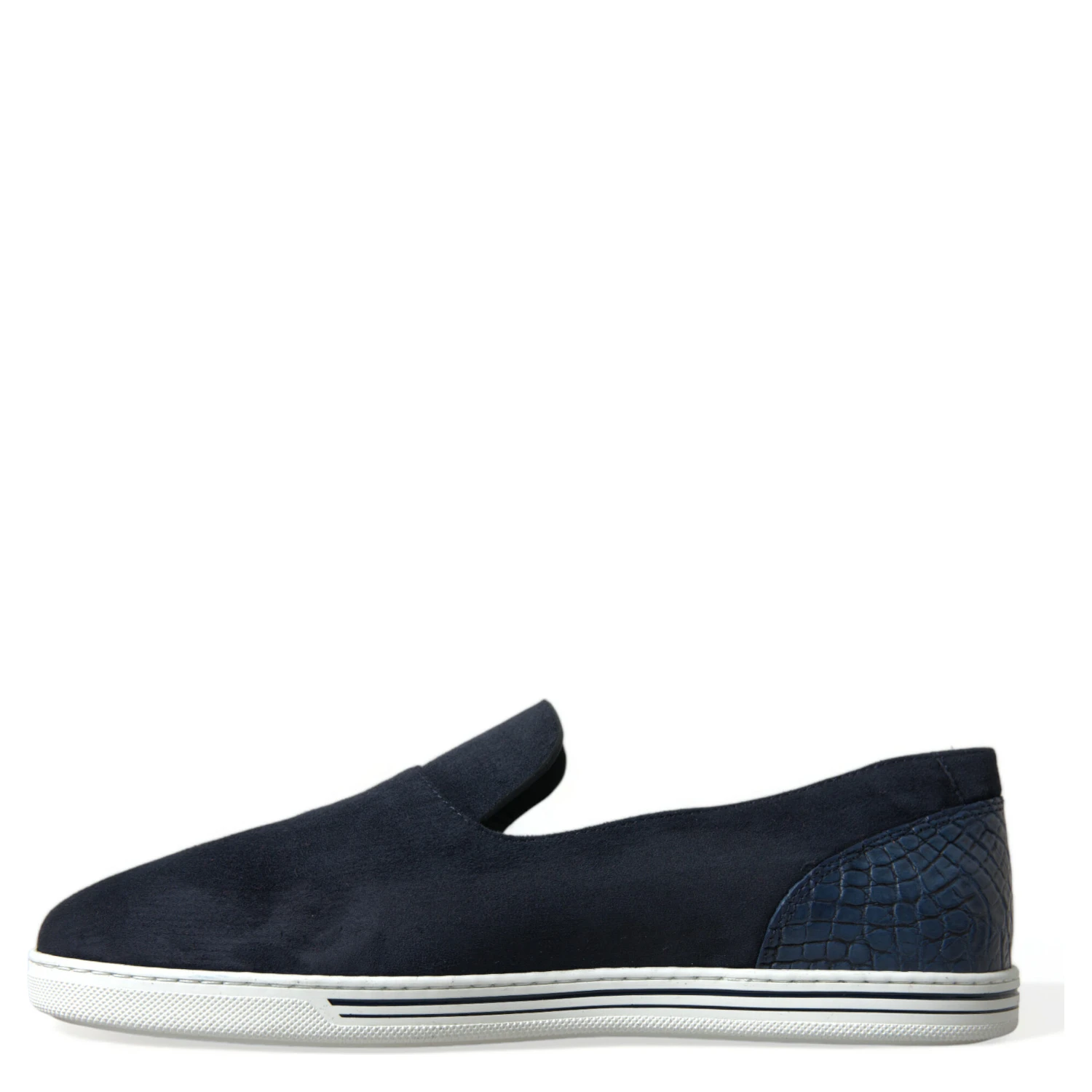 Blue Suede Caiman Loafers Saint Tropez Shoes
