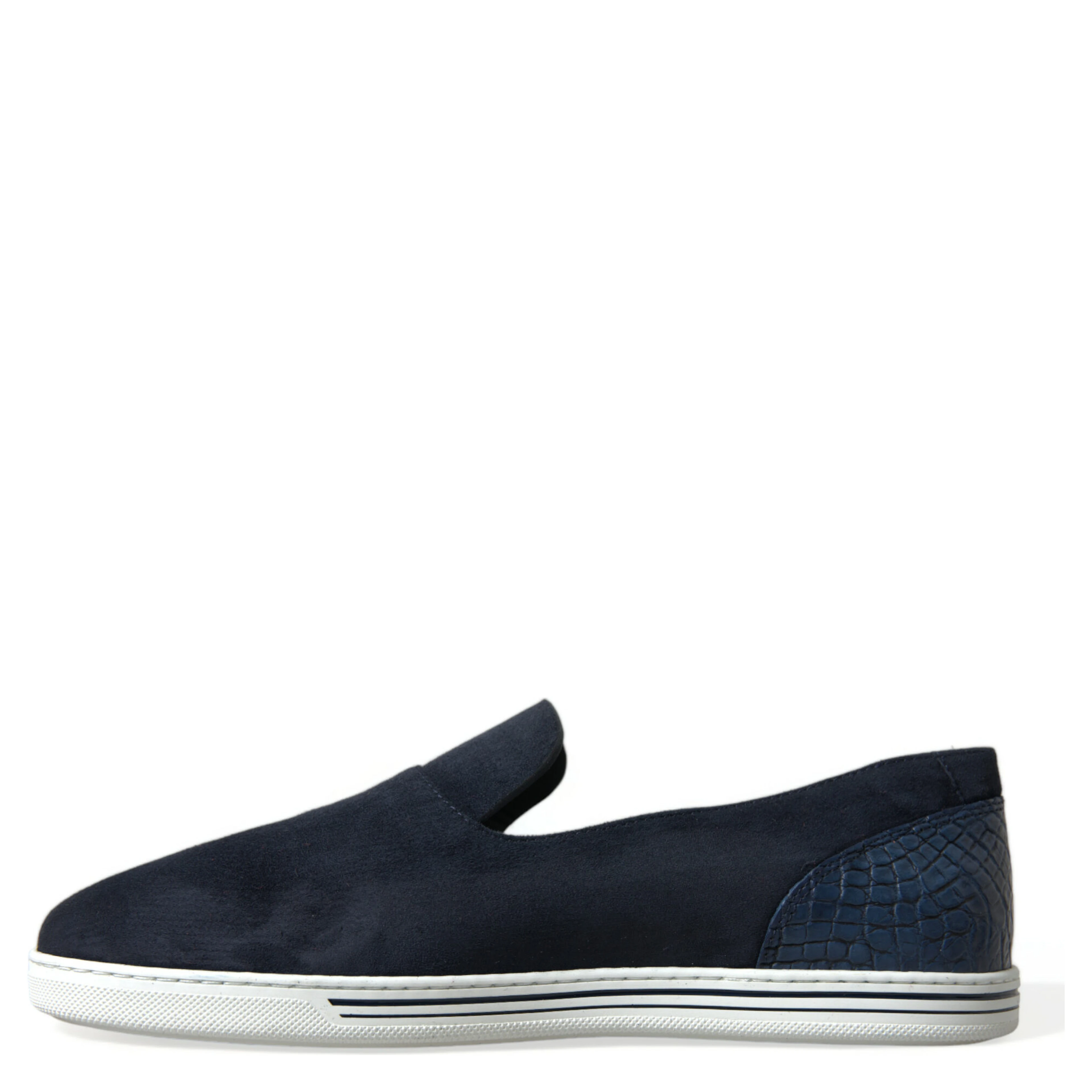 Blue Suede Caiman Loafers Saint Tropez Shoes
