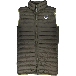 Green Polyamide Sleveless Jacket