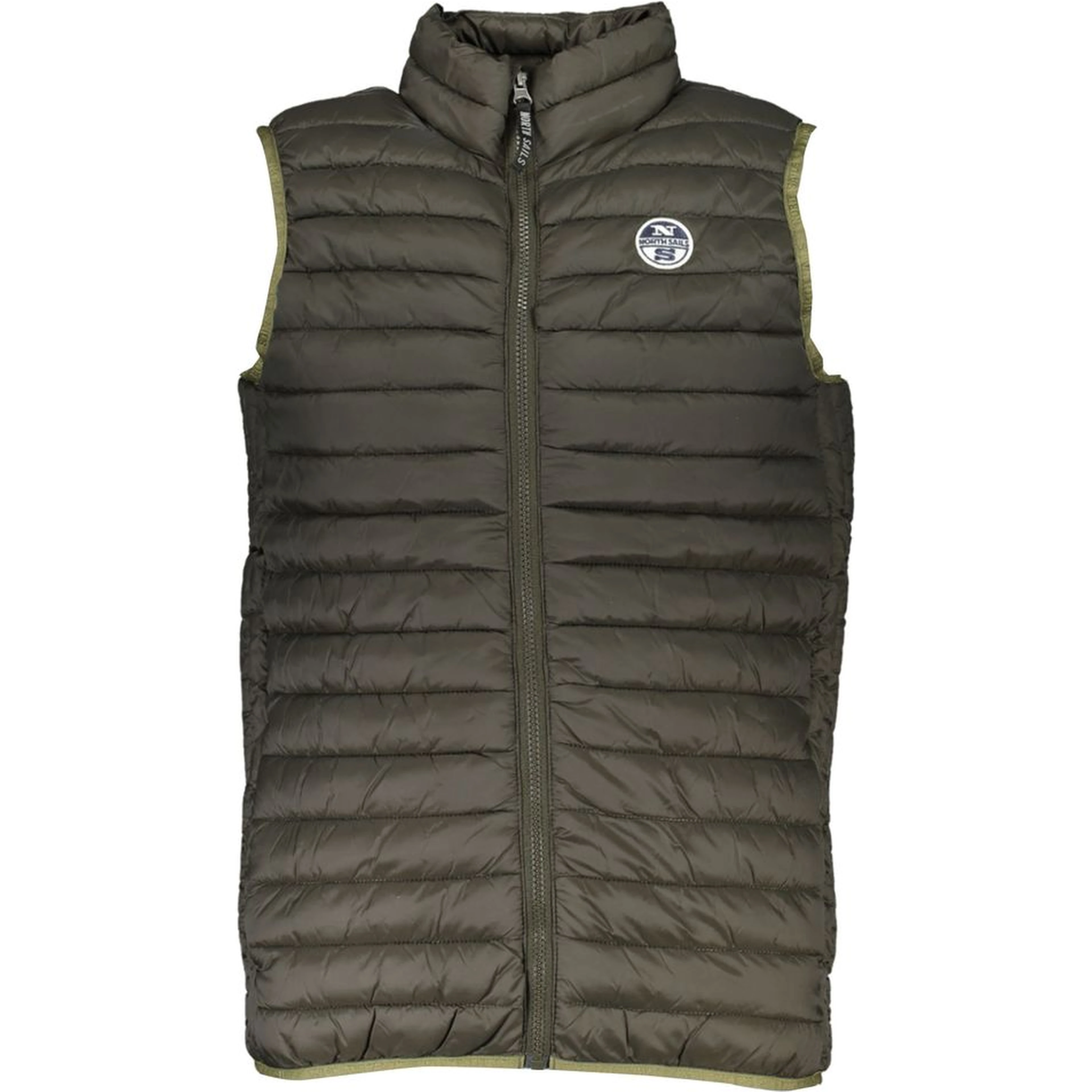 Green Polyamide Sleveless Jacket