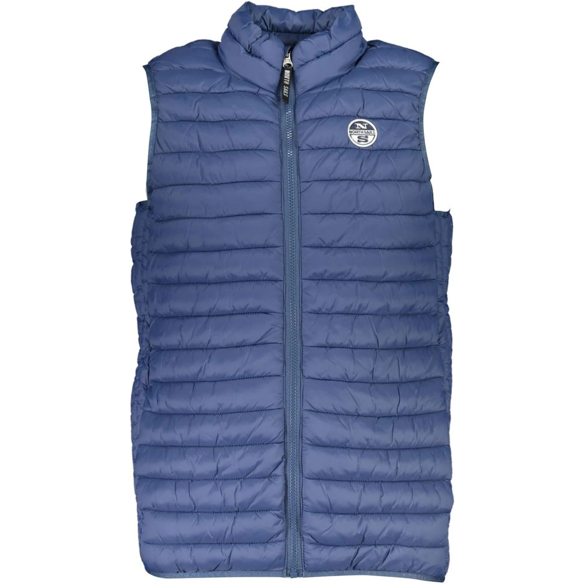 Blue Polyamide Sleveless Jacket