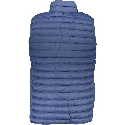 Blue Polyamide Sleveless Jacket