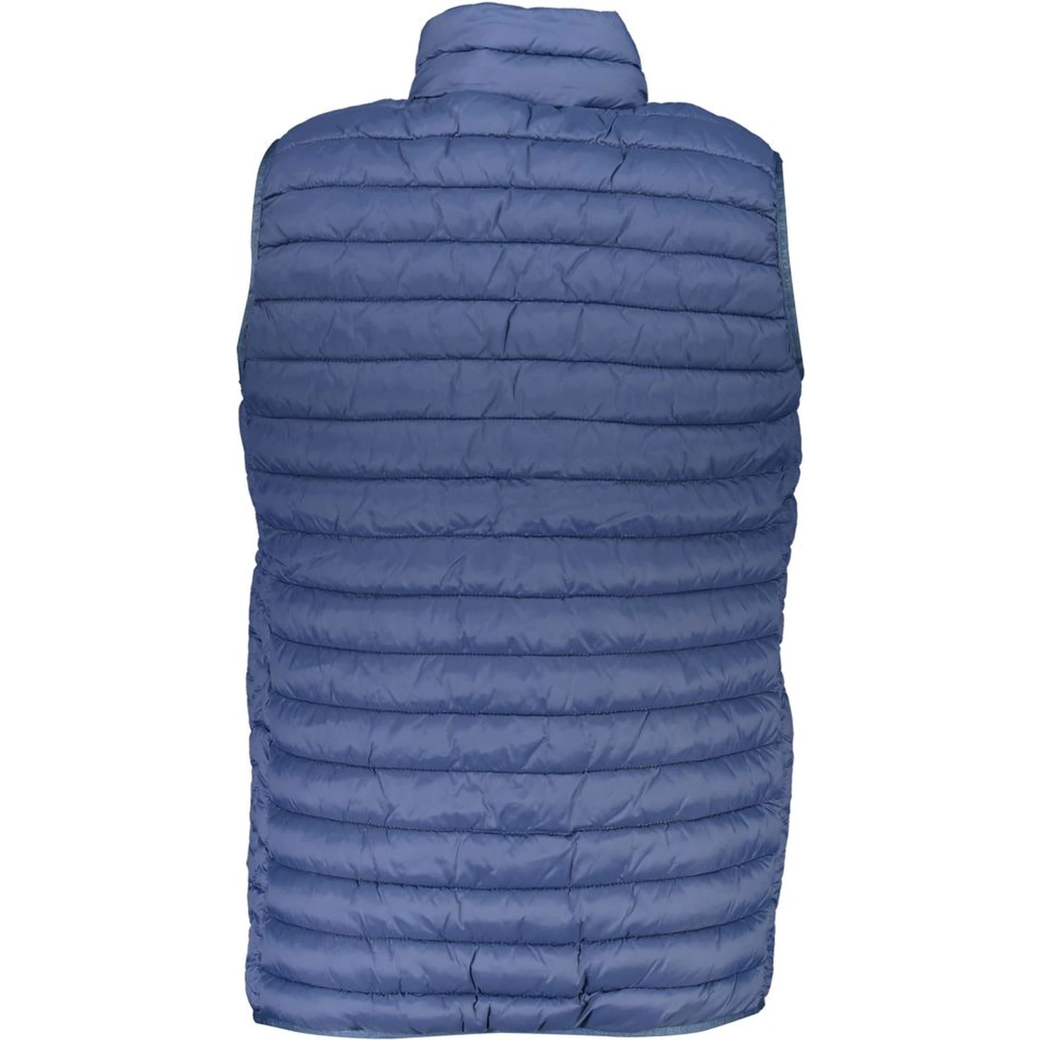 Blue Polyamide Sleveless Jacket