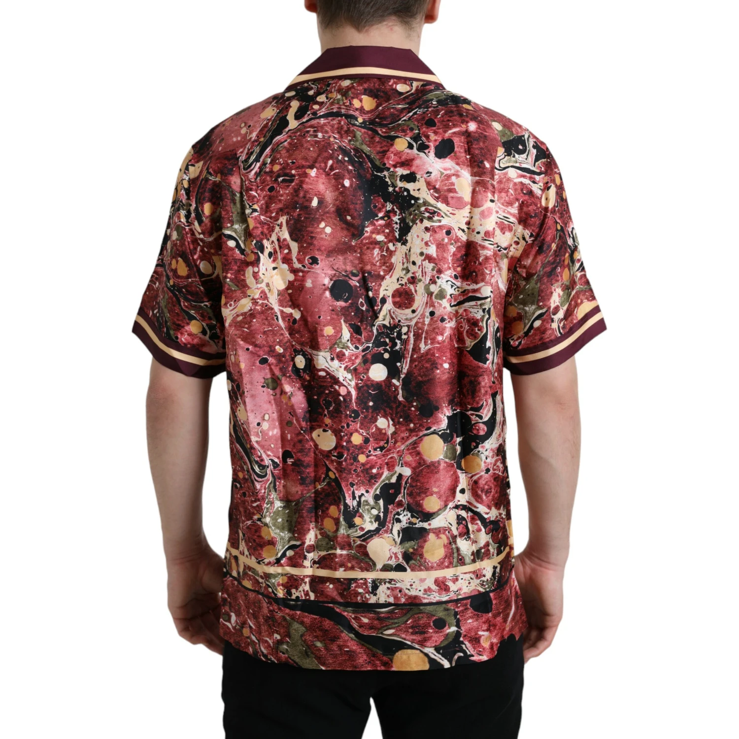 Multicolor Button Down Silk Shirt