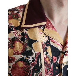 Multicolor Button Down Silk Shirt