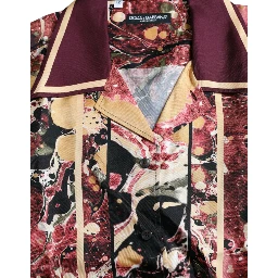 Multicolor Button Down Silk Shirt