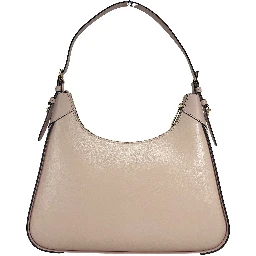 Wilma Large Smooth Leather Chain Shoulder Bag Purse Powder Blush