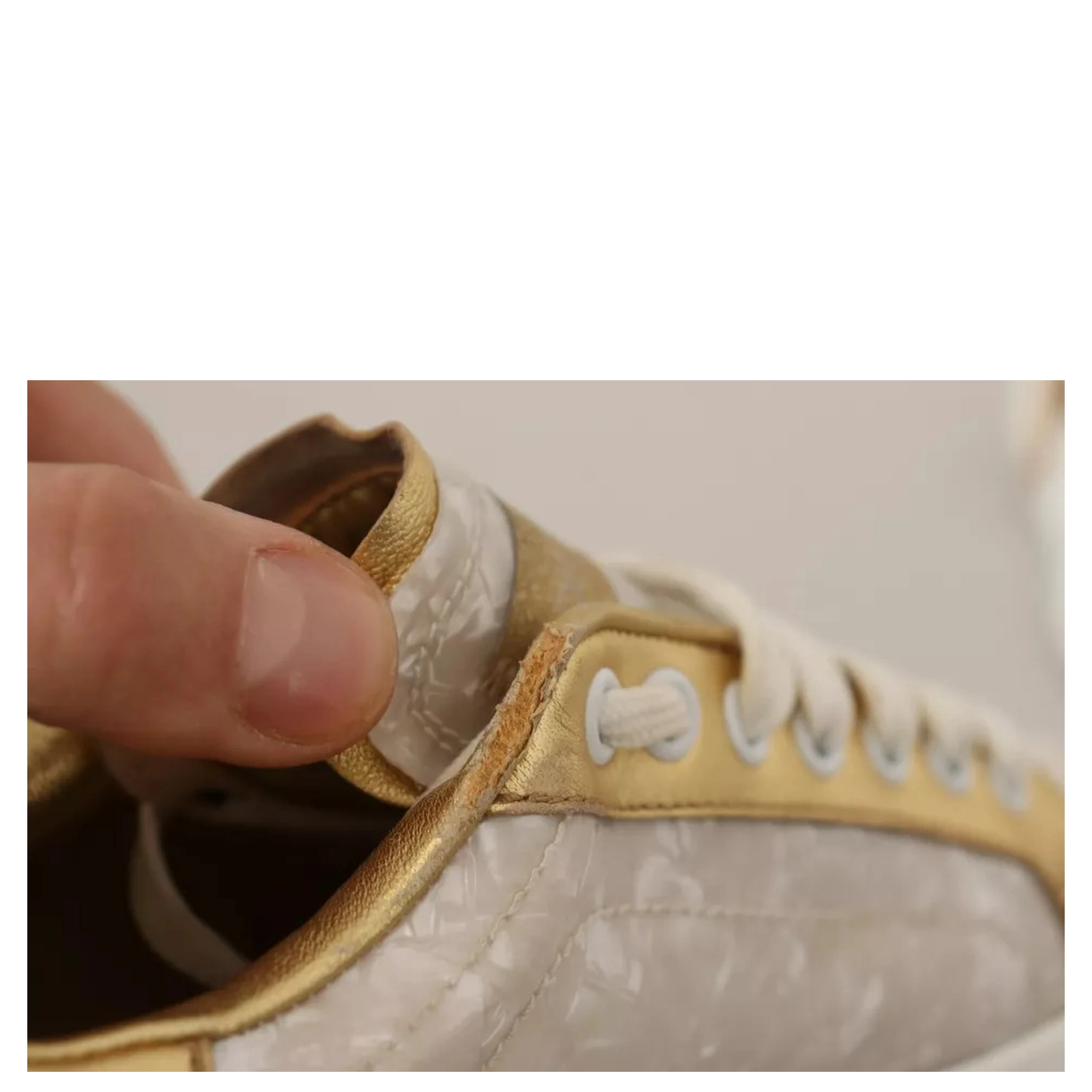 White Portofino Mother Of Pearl Sneakers Casual Shoes