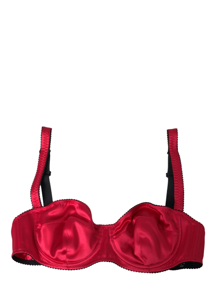 Bordeaux Silk Stretch Balconcino Bra Underwear alternative