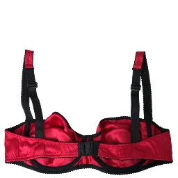Bordeaux Silk Stretch Balconcino Bra Underwear