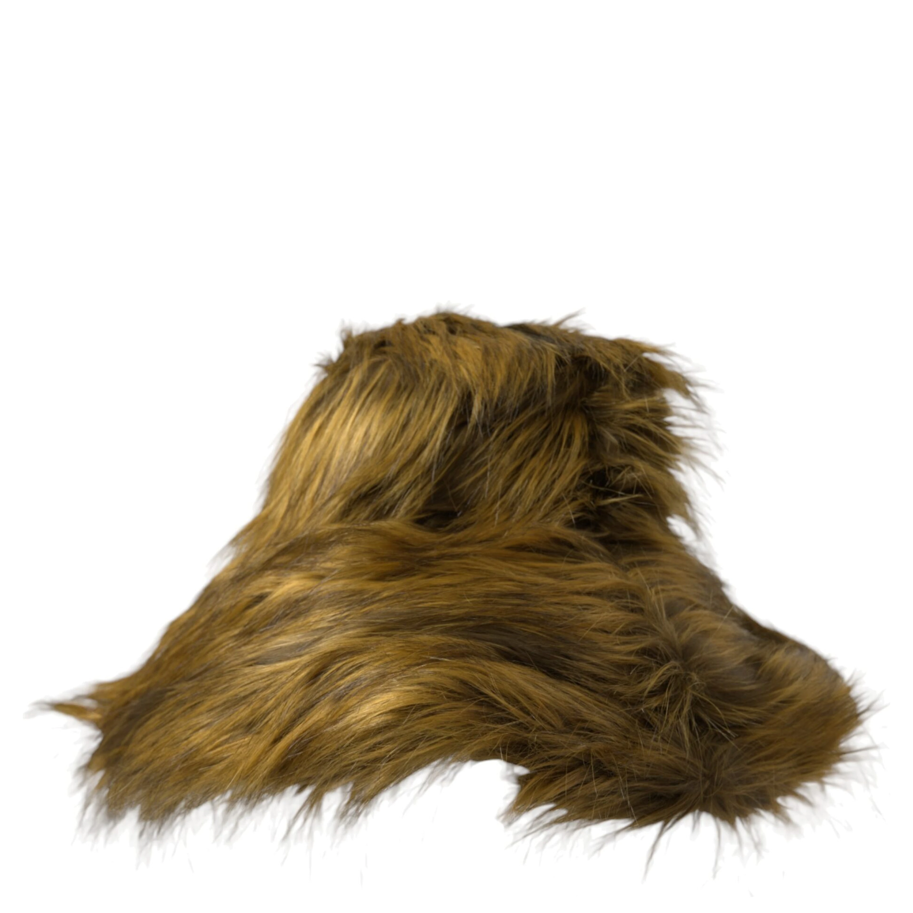 Brown Modacrylic Faux Fur Bucket Hat