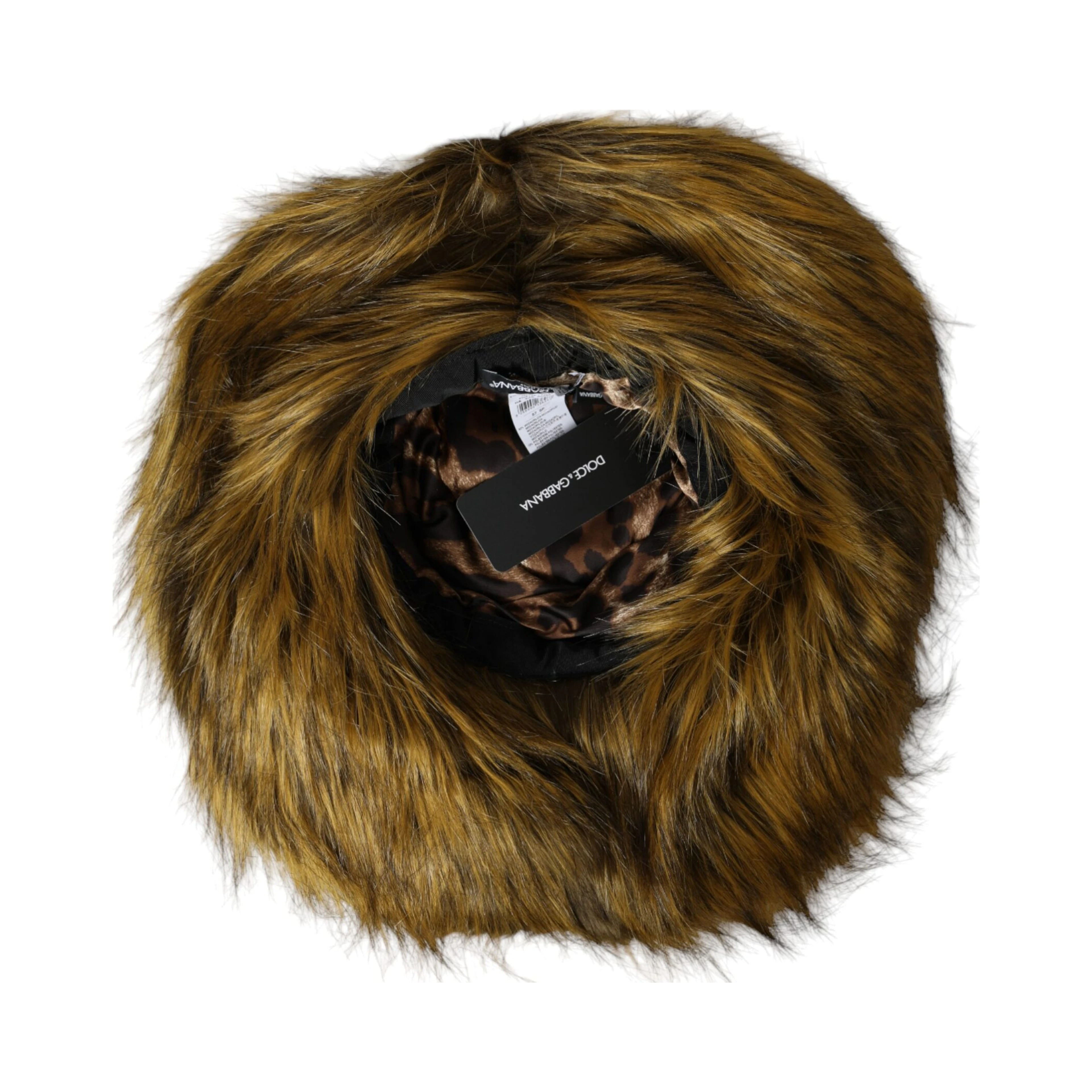 Brown Modacrylic Faux Fur Bucket Hat