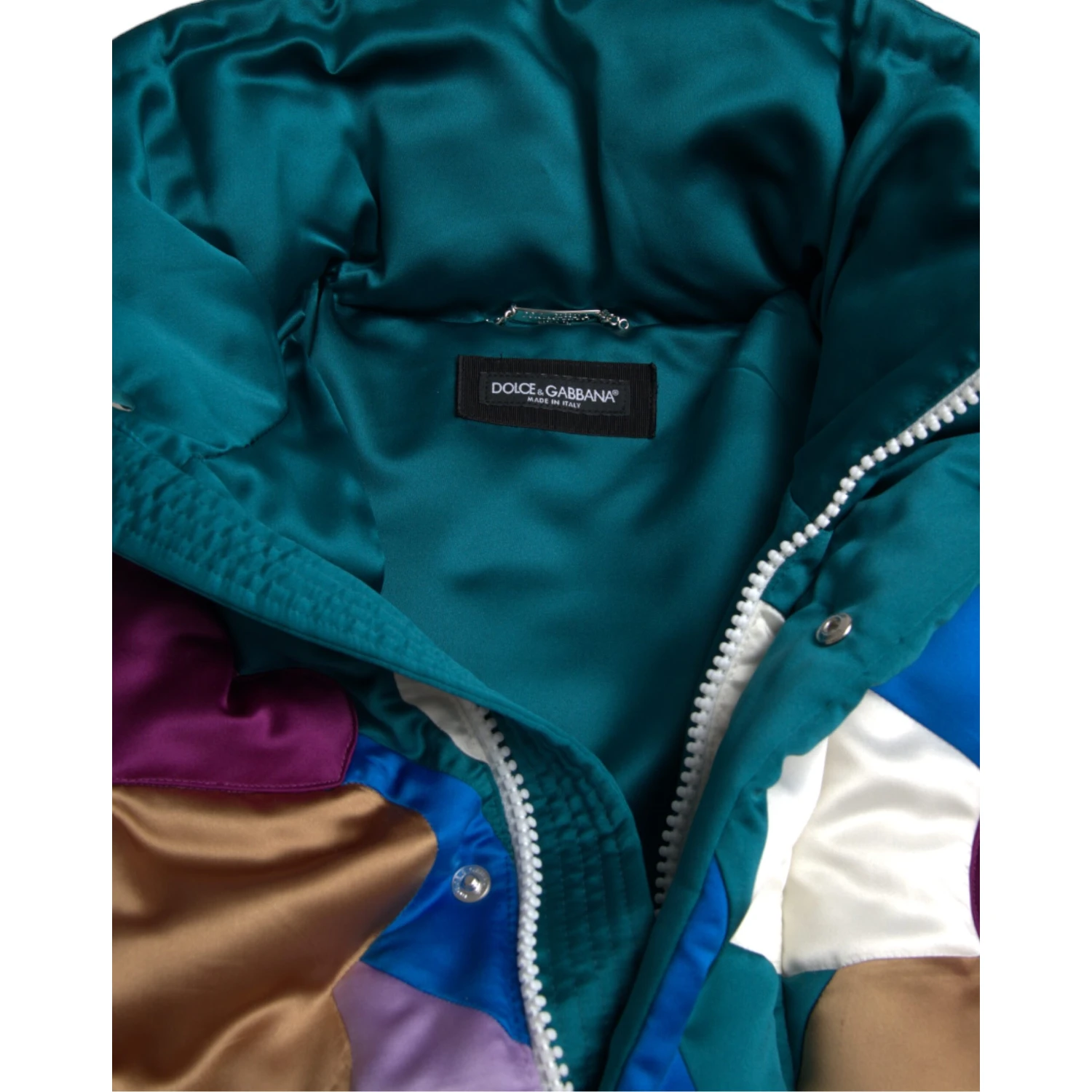 Multicolor Floral Windbreaker Puffer Jacket
