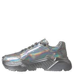 Silver Iridescent DAYMASTER Leather Sneakers Shoes