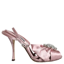Pink Keira Crystal Heels Sandals Shoes
