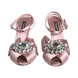 Pink Keira Crystal Heels Sandals Shoes