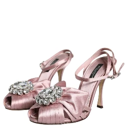 Pink Keira Crystal Heels Sandals Shoes