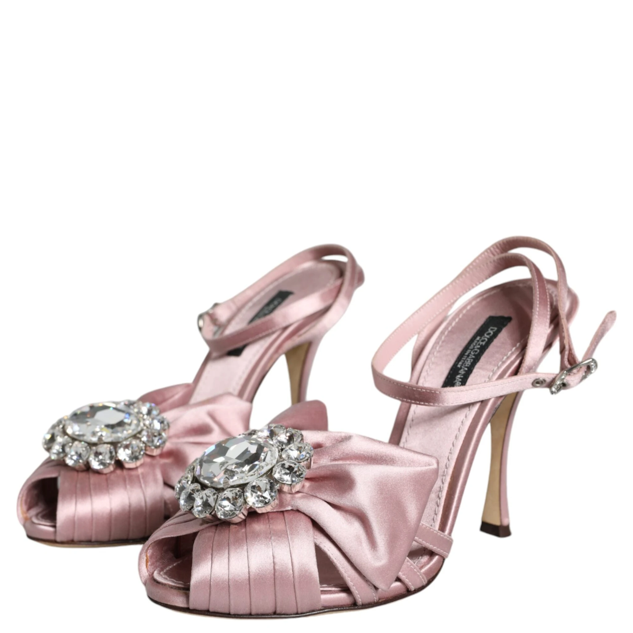 Pink Keira Crystal Heels Sandals Shoes