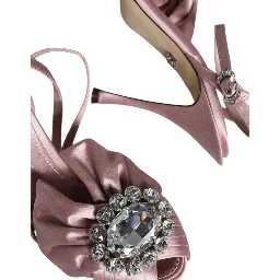 Pink Keira Crystal Heels Sandals Shoes