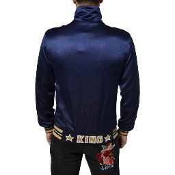 Blue Heraldic Patch Stripe King Bee Sweater