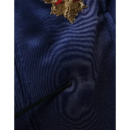 Blue Heraldic Patch Stripe King Bee Sweater