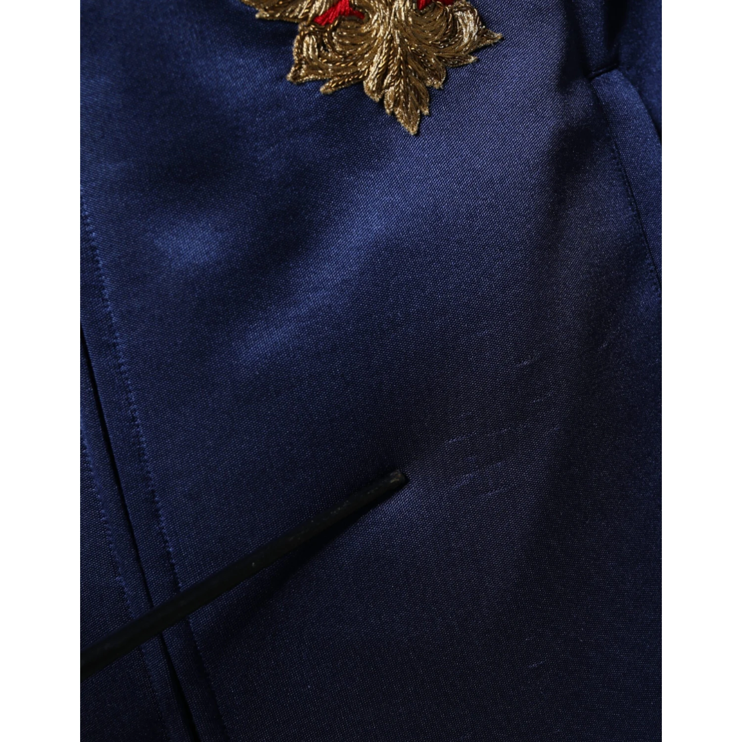Blue Heraldic Patch Stripe King Bee Sweater