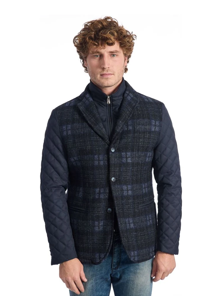 Blue Wool Jackets & Coat