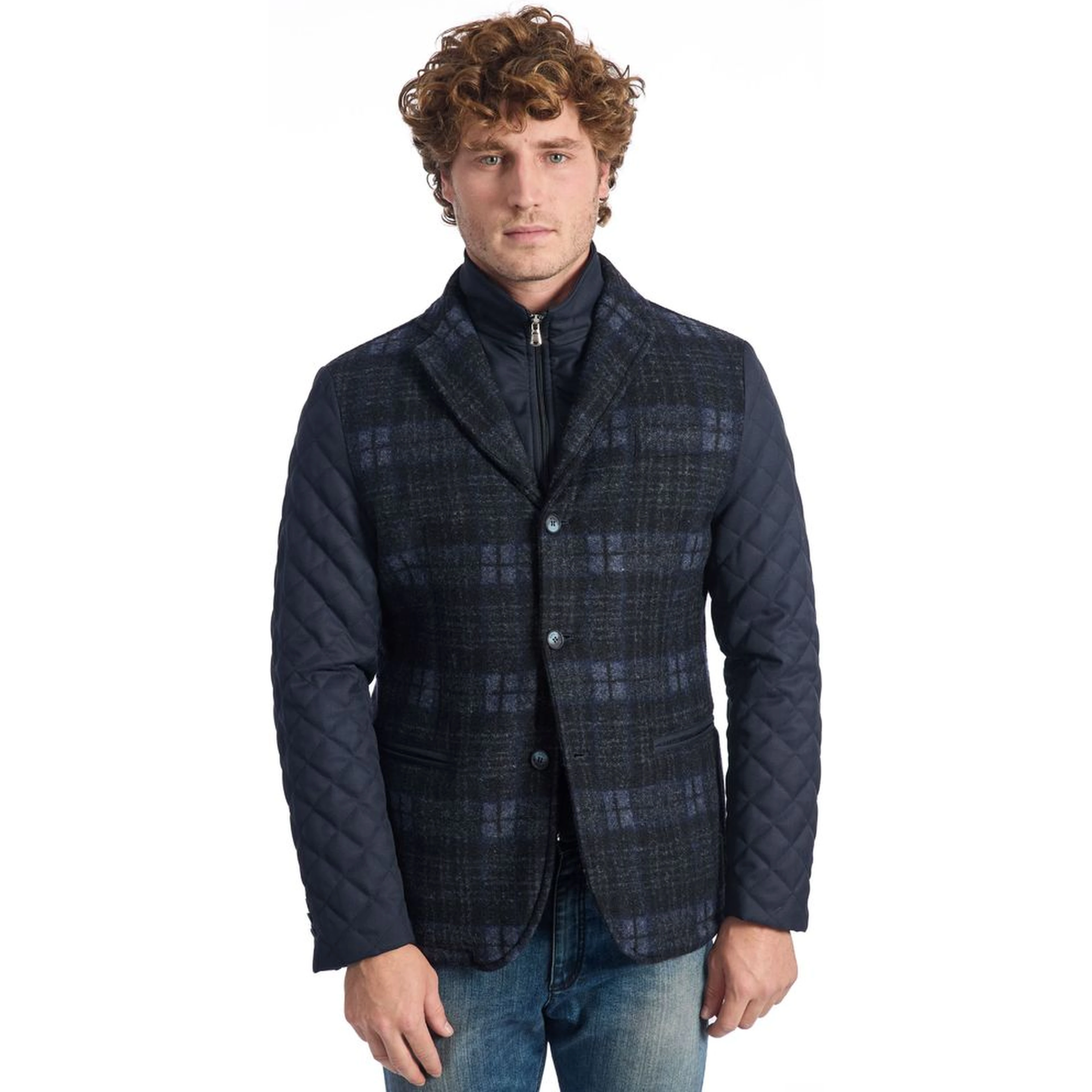 Blue Wool Jackets & Coat